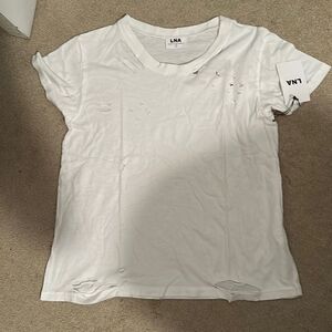 NWT LNA white tee Small